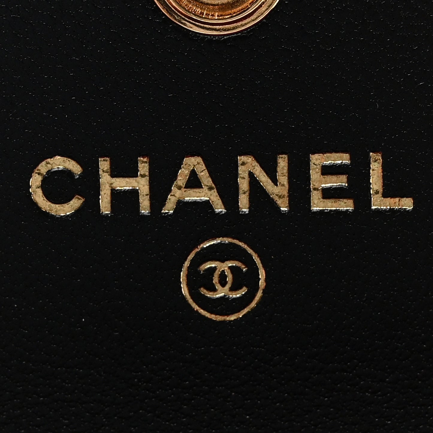 Lambskin Quilted Chanel 19 Flap Card Holder Black