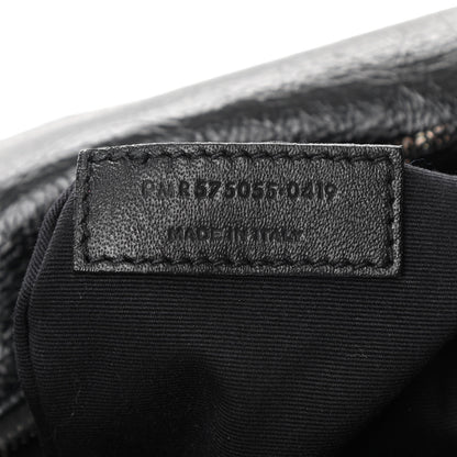 Saint Laurent Crinkled Calfskin Matelasse Monogram Medium Niki Chain Satchel Black 7 of 13