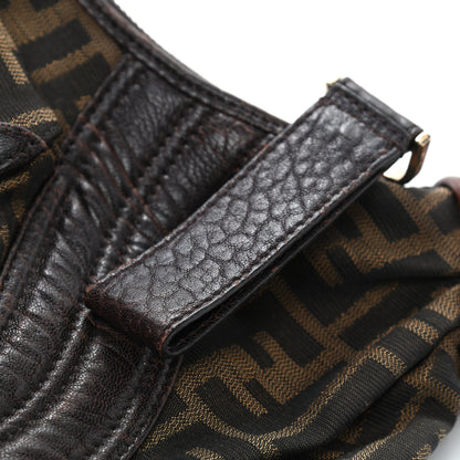 Fendi Zucca Nappa Nuvolata Vitello Tortuga Medium Spy Hobo Tobacco Moro 12 of 12