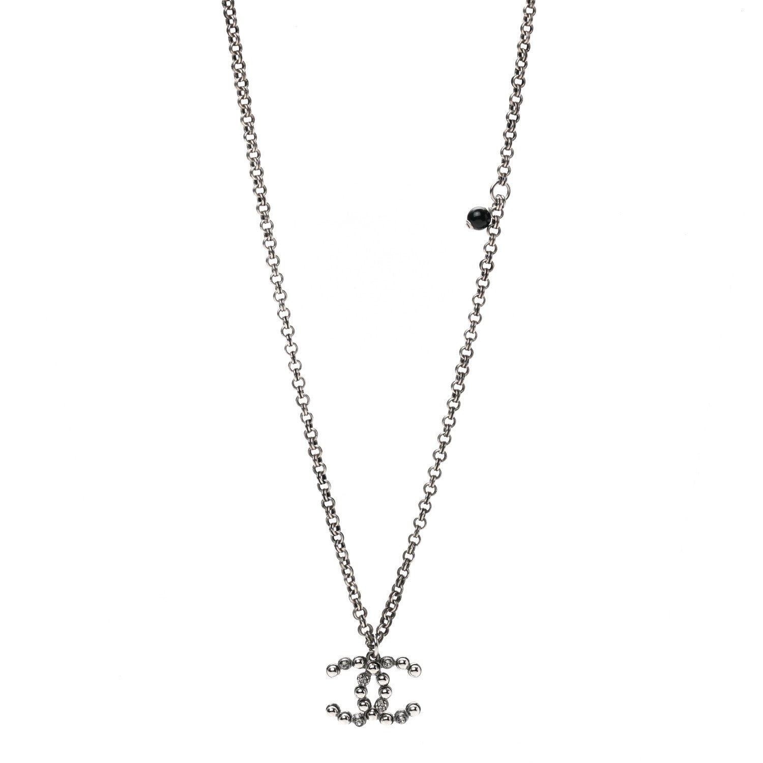 Chanel Crystal CC Necklace Ruthenium 1 of 7