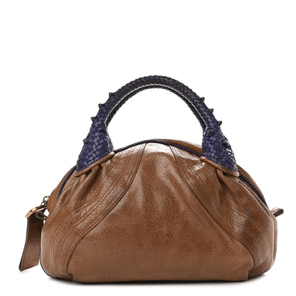 Fendi Vitello Bugatti Spy Bowler Acacia Blue 1 of 10