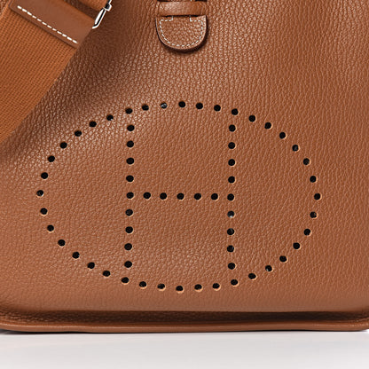 Hermes Taurillon Clemence Evelyne III PM Gold 8 of 11