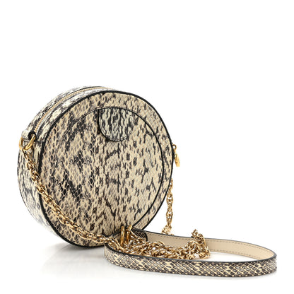 Gucci Snakeskin GG Ophidia Round Crossbody Bag Roccia 3 of 9