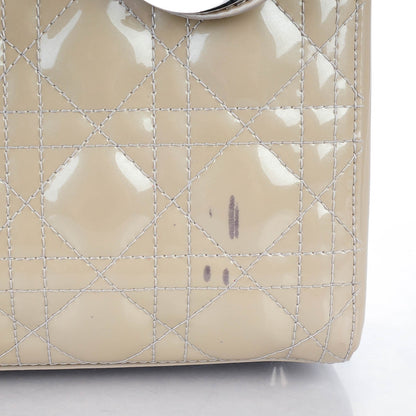 Christian Dior Patent Cannage Medium Lady Dior Grey 8 of 8
