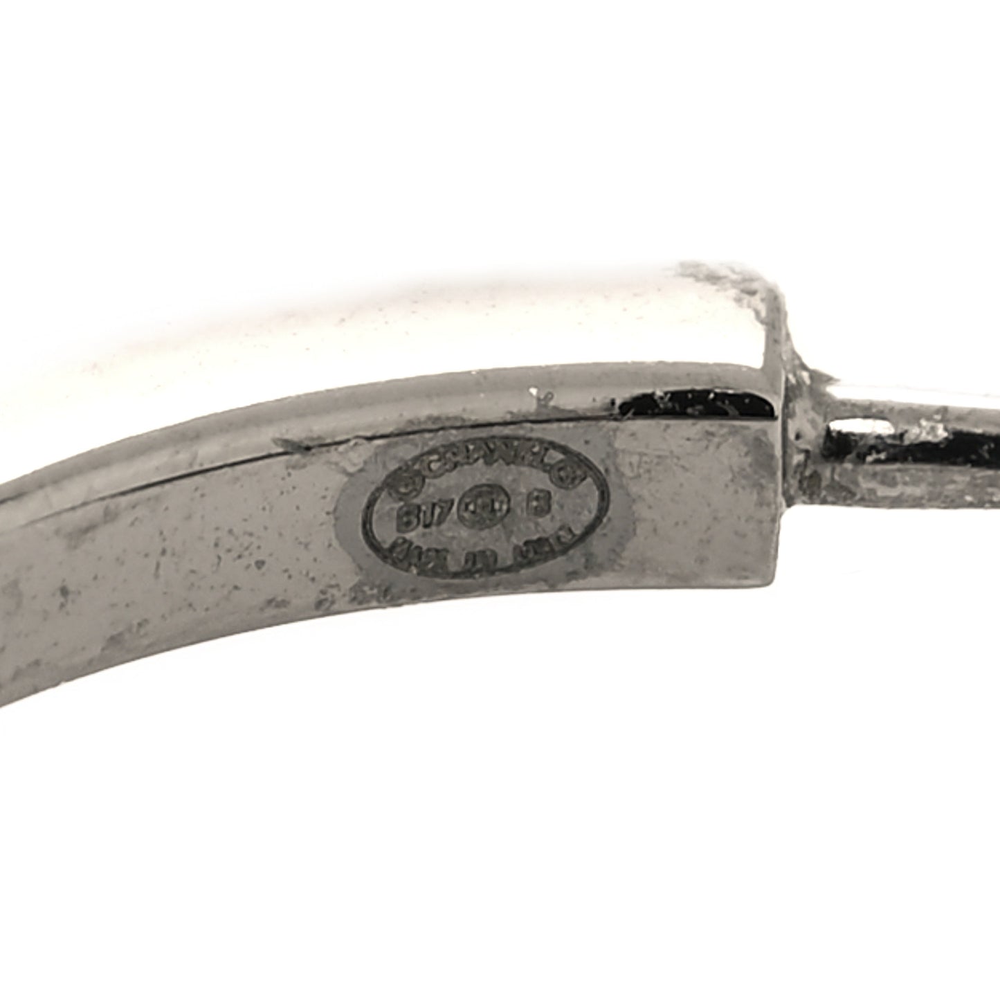 Crystal CC Hoop Earrings Silver