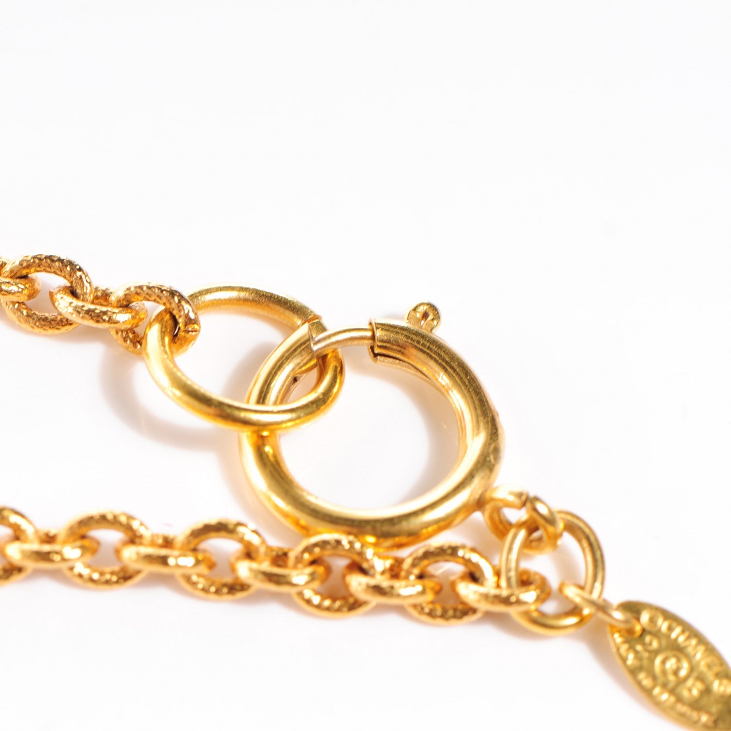 Chanel Gripoix Poured Glass Maltese Cross Necklace Gold 5 of 5