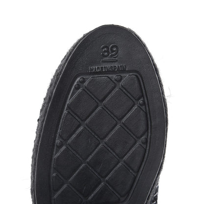 Chanel Tweed CC Slip On Espadrilles 39 Black Silver 9 of 10