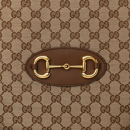 Gucci Monogram Calfskin Large Horsebit 1955 Tote Bag Beige Brown Sugar 8 of 10