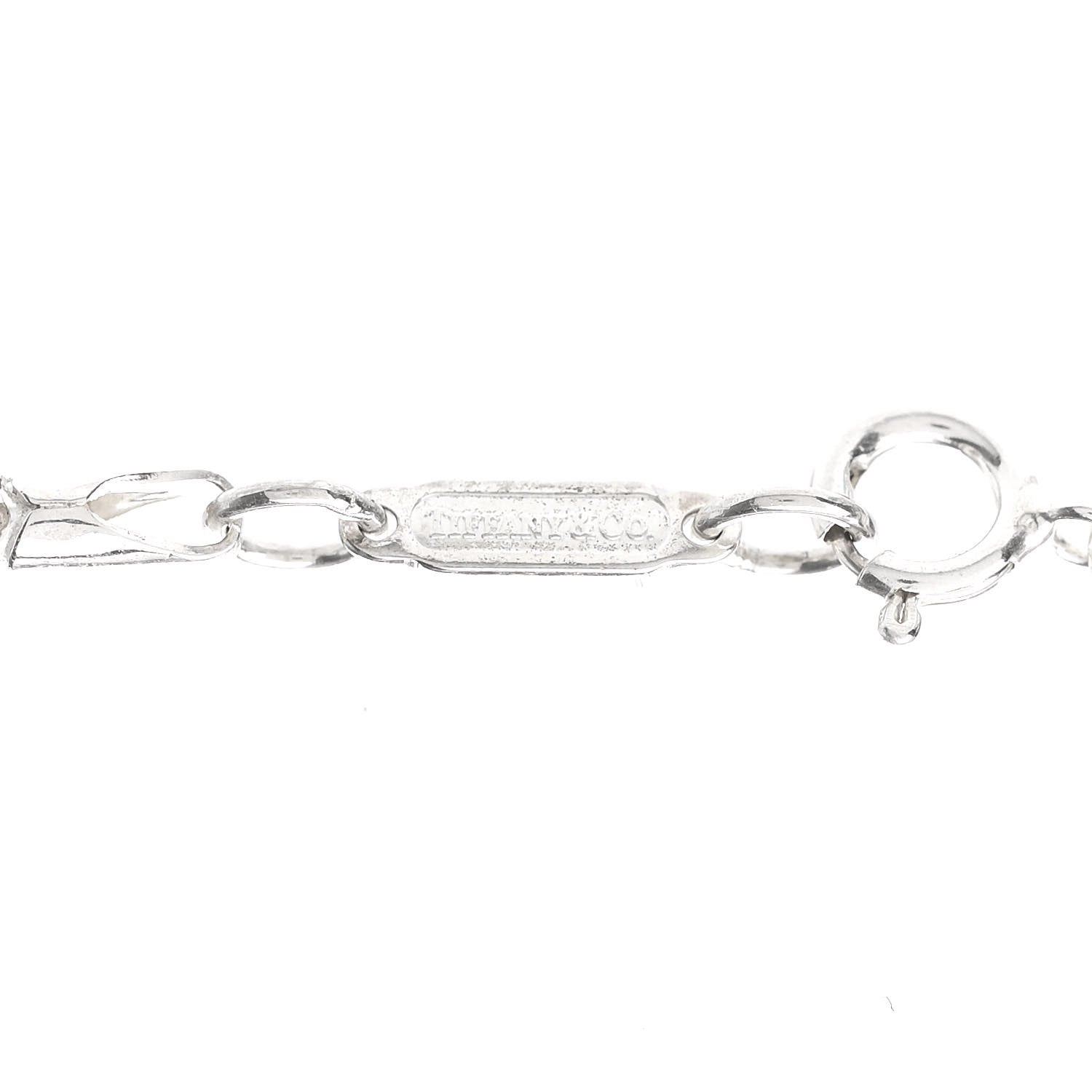 Tiffany Sterling Silver 1837 Bar Pendant Necklace 5 of 7