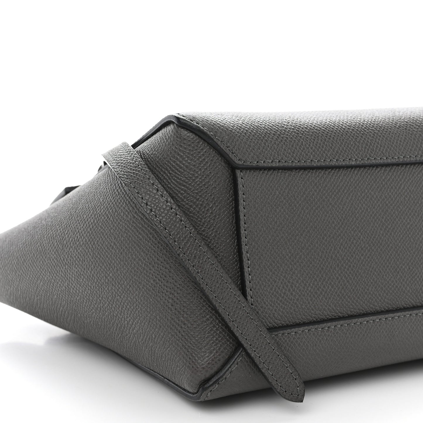 Grained Calfskin Nano Belt Bag Grey