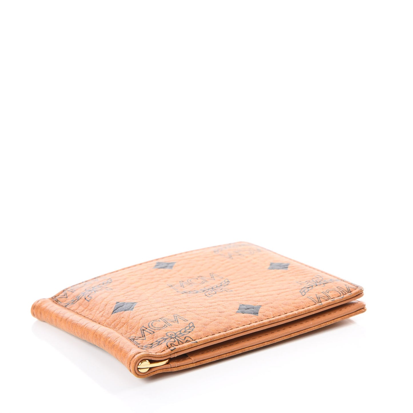 Visetos Heritage Bi-Fold Money Clip Wallet Cognac