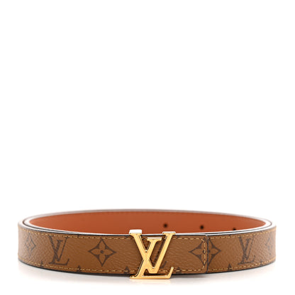 Louis Vuitton Calfskin Reverse Monogram 20mm LV Iconic Reversible Belt 75 30 Black 1 of 6