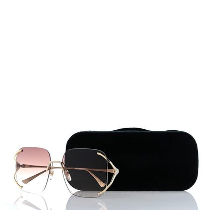 Gucci Metal Oversized Sunglasses GG0646S Gold Brown 9 of 9