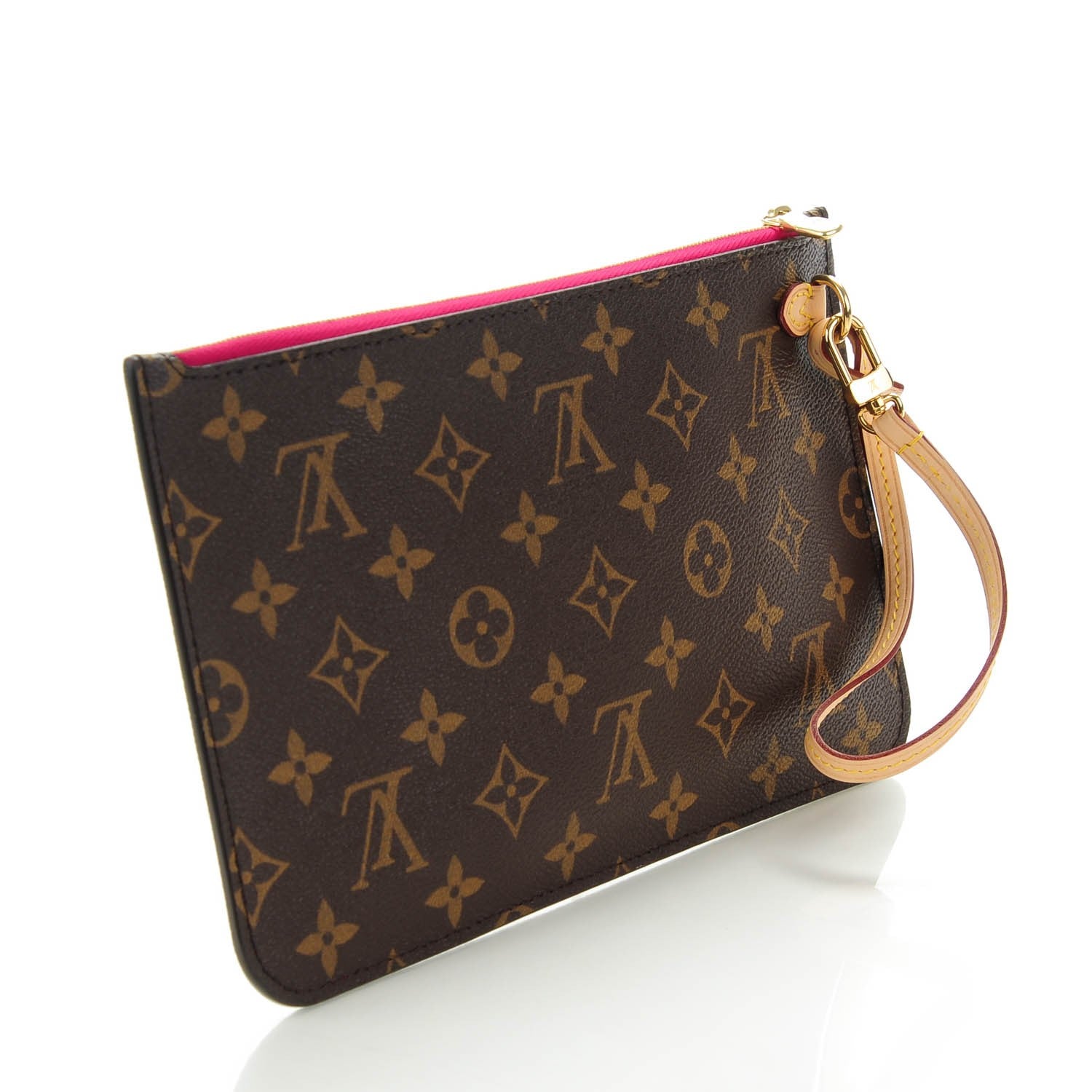 Louis Vuitton Monogram Neverfull MM GM Pochette Fuchsia 3 of 8