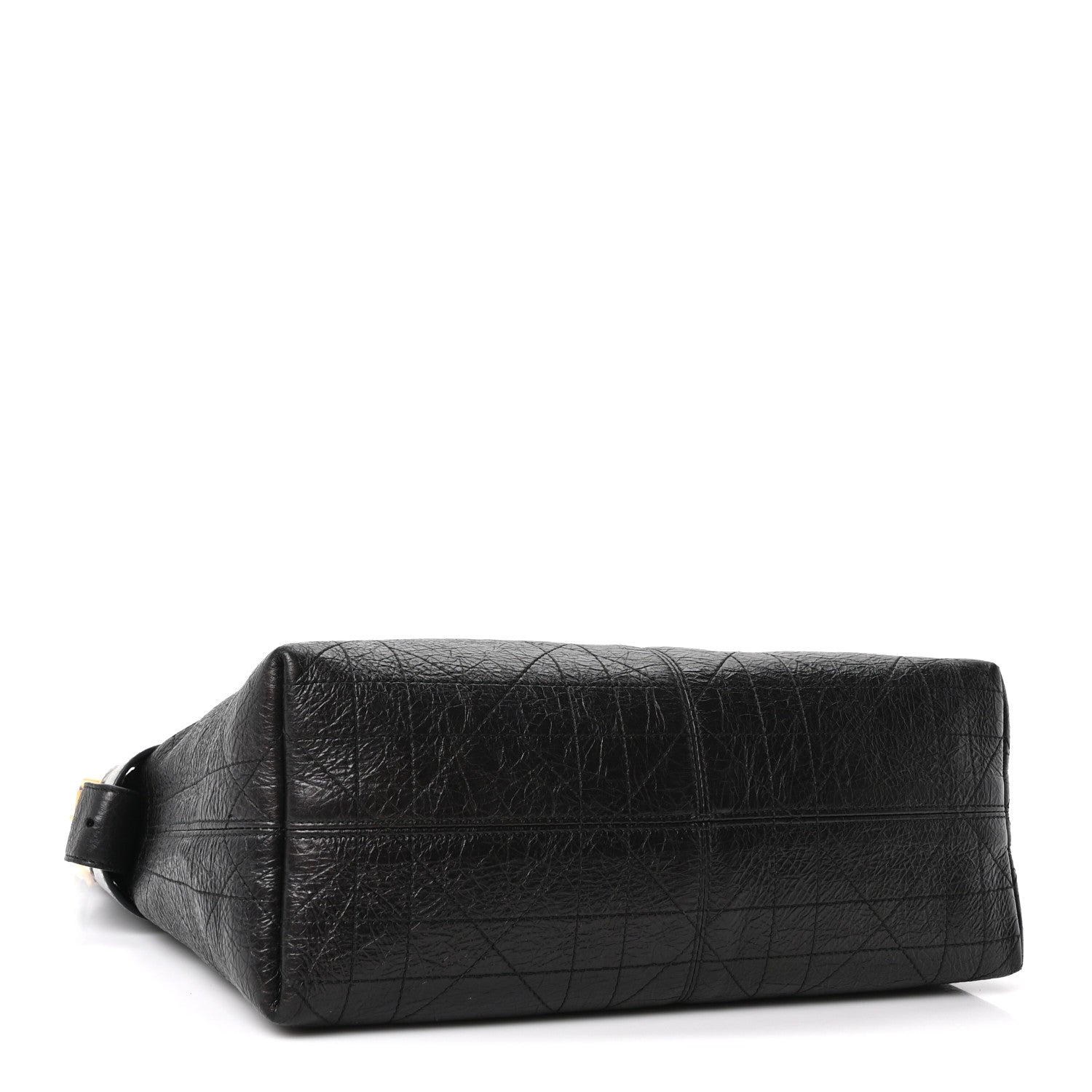 Christian Dior Grained Calfskin Flat Macrocannage Medium Voyage Bag Black 4 of 10