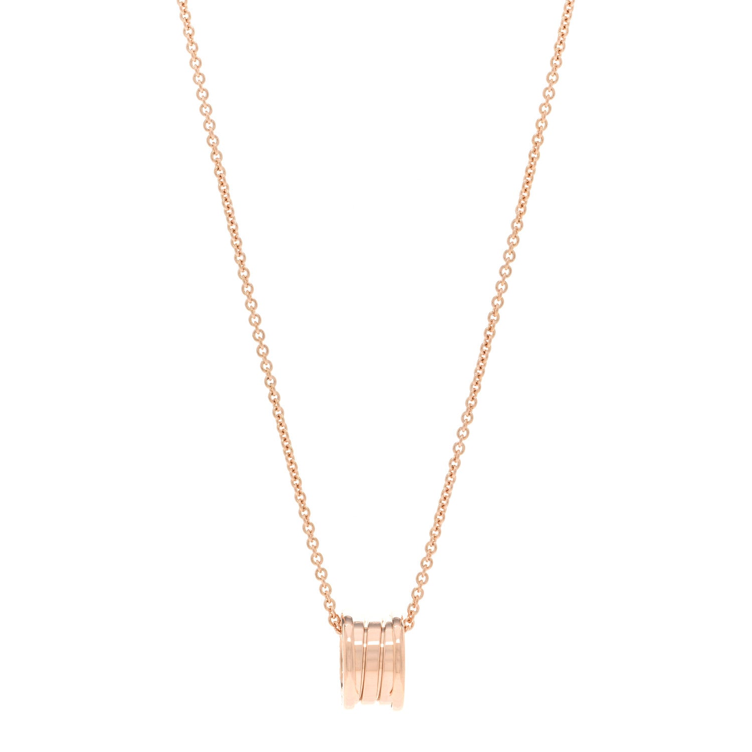 Bulgari 18K Rose Gold B.Zero1 Pendant Necklace 1 of 5