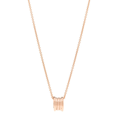Bulgari 18K Rose Gold B.Zero1 Pendant Necklace 1 of 5