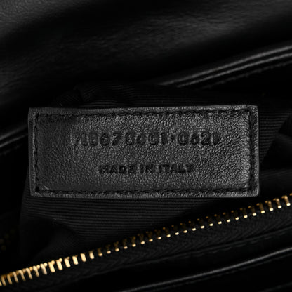 Saint Laurent Calfskin Y Quilted Monogram Toy Loulou Crossbody Bag Black 7 of 10