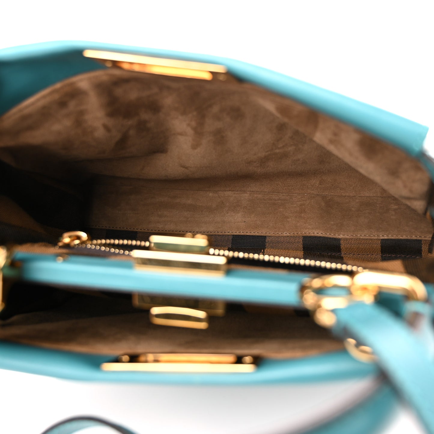 Vitello Morgan Fabric Jacquard Pequin Medium Peekaboo Iconic Satchel Lago Tobacco Black