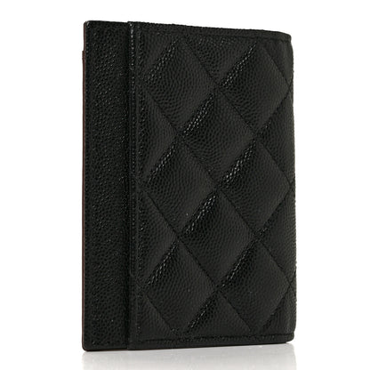 Chanel Caviar Quilted Card Holder Wallet Black 3 of 9