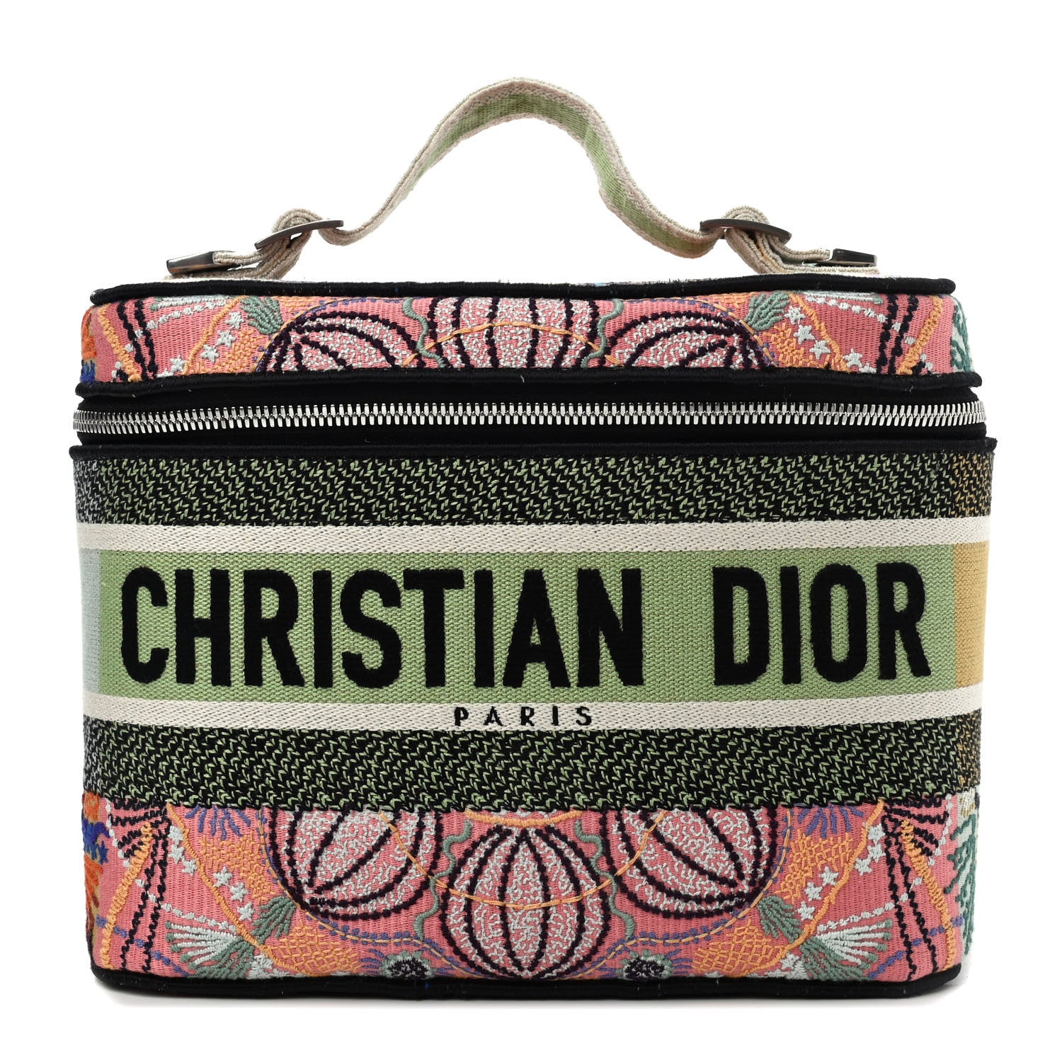 Christian Dior Canvas Embroidered Dior In Lights Diortravel Vanity Case Multicolor 1 of 4