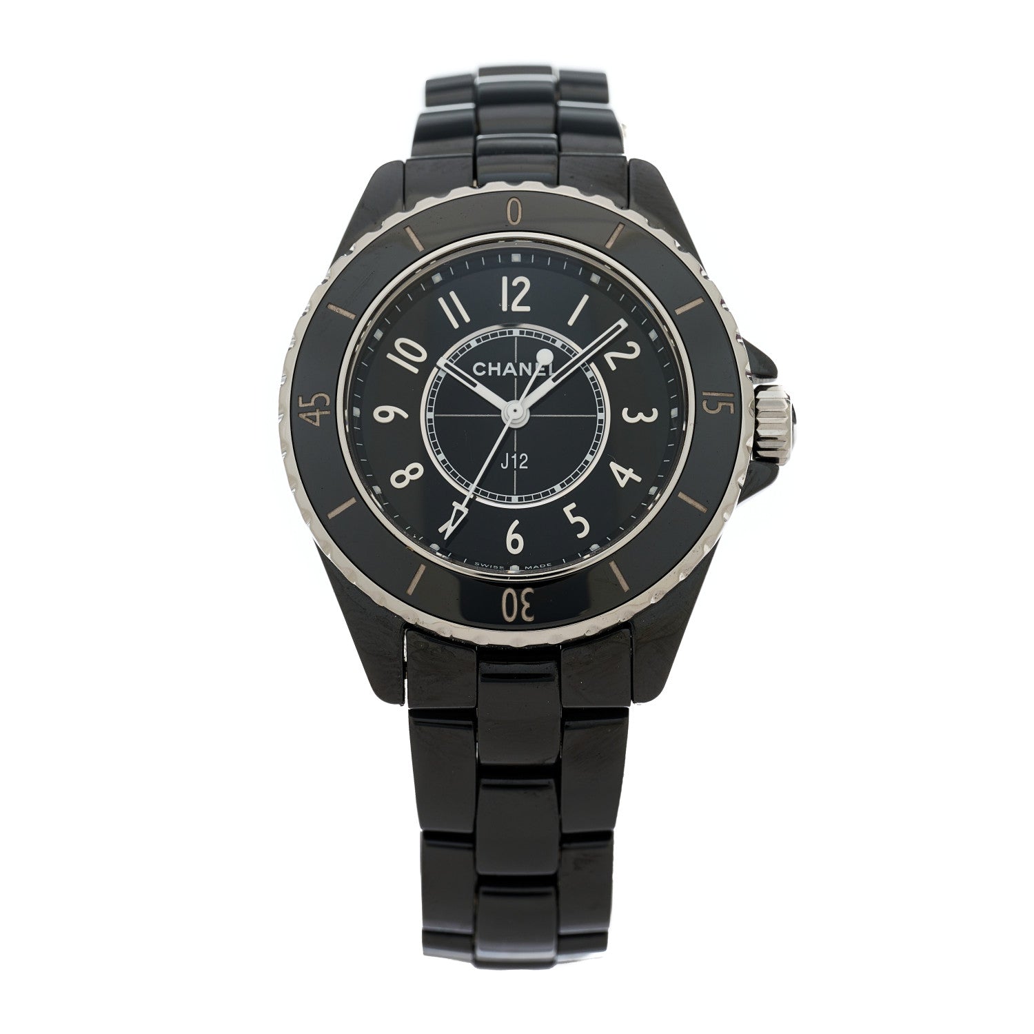 Chanel Stainless Steel Ceramic 33mm J12 Quartz Watch Black 1 of 4