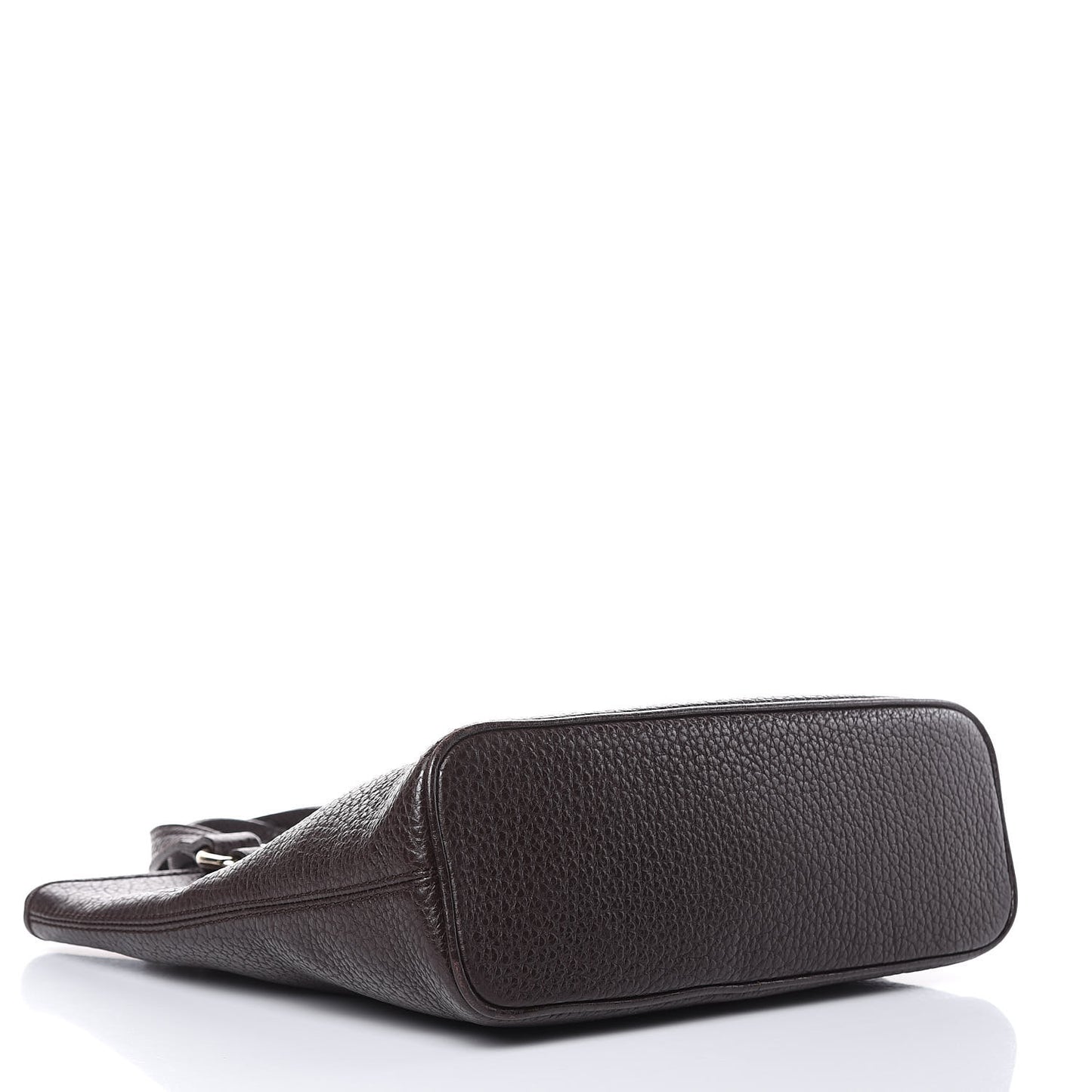 Grainy Calfskin Tote Dark Brown