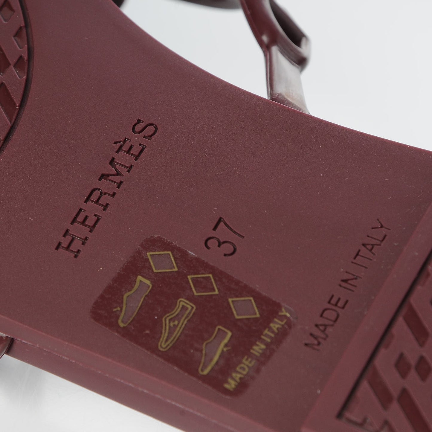 Rubber Chaine d'Ancre Rivage Sandals 37 Bordeaux