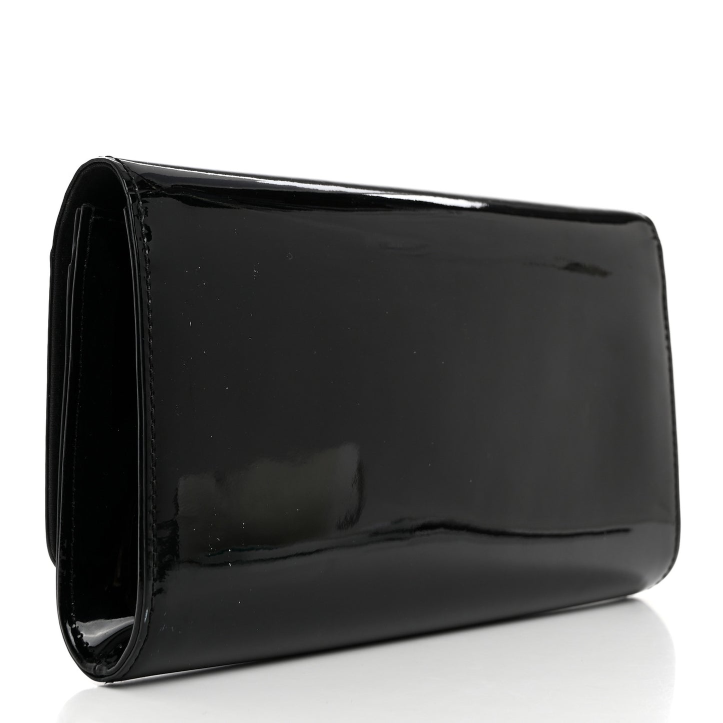 Patent Louise Clutch Black