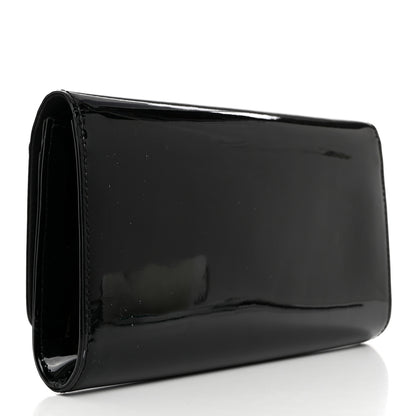 Louis Vuitton Patent Louise Clutch Black 3 of 8
