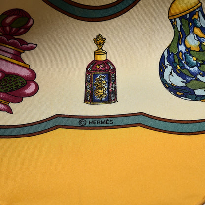 Hermes Silk Qu'Importe le Flacon Pocket Square 5 of 5