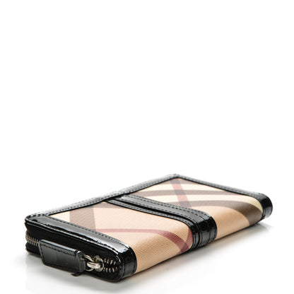 Burberry Supernova Check Large Ziggy Zip Around Wallet Black 4 of 11