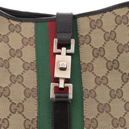 Gucci Monogram Web Jackie O Hobo Dark Brown 8 of 12