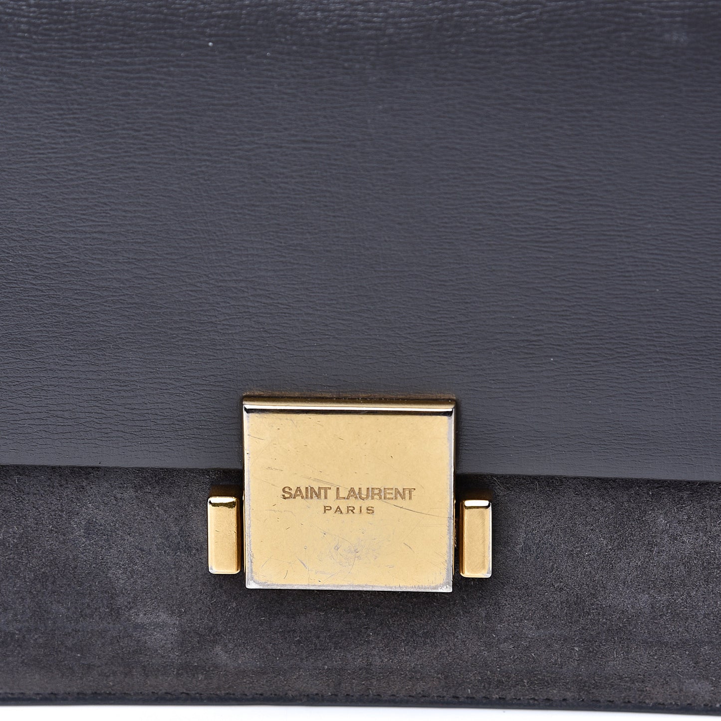 Smooth Calfskin Suede Medium Bellechasse Grey