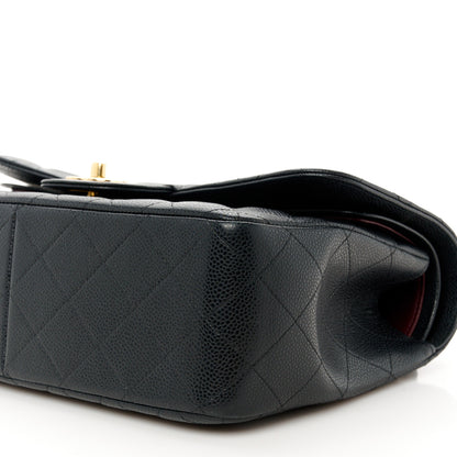 Chanel Caviar Quilted Jumbo Double Flap Black 11 of 12