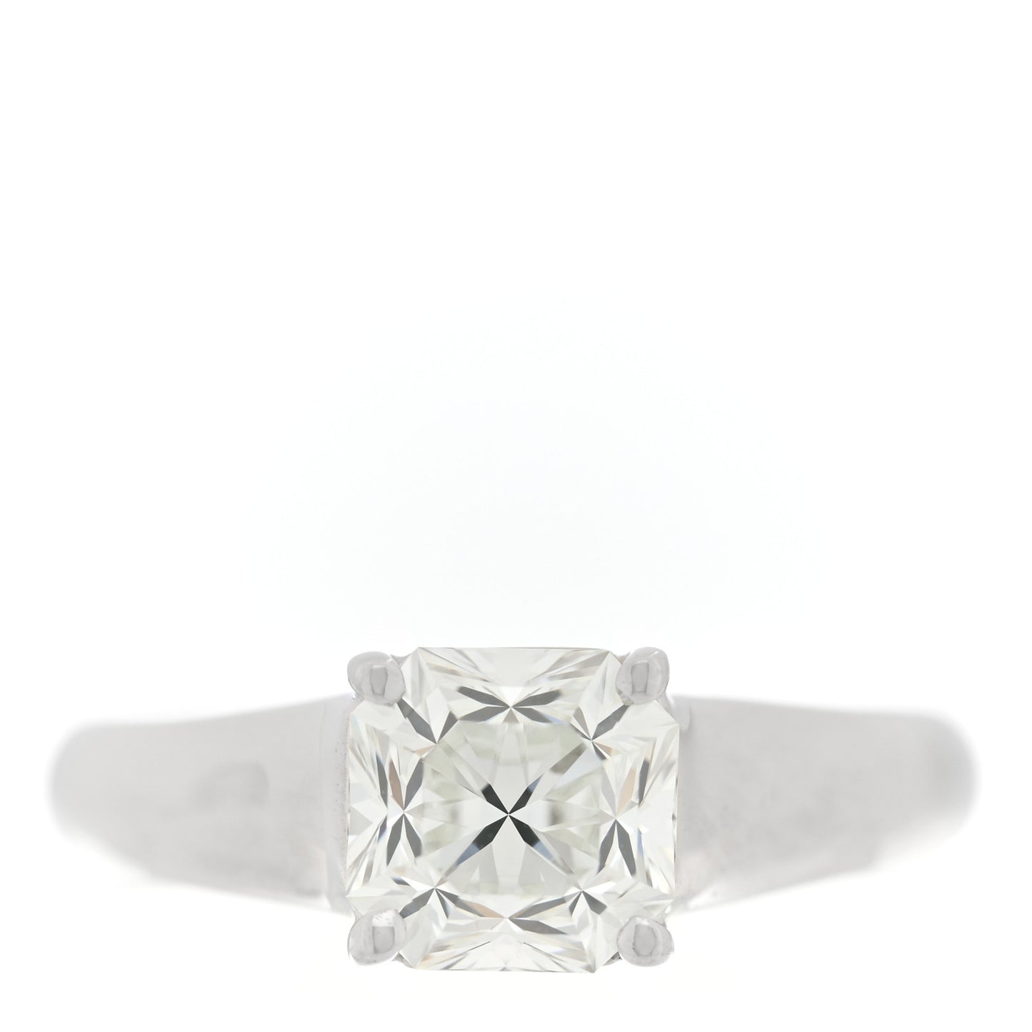 Platinum Diamond 1.51ct Solitaire Lucida Engagement Ring 52 6