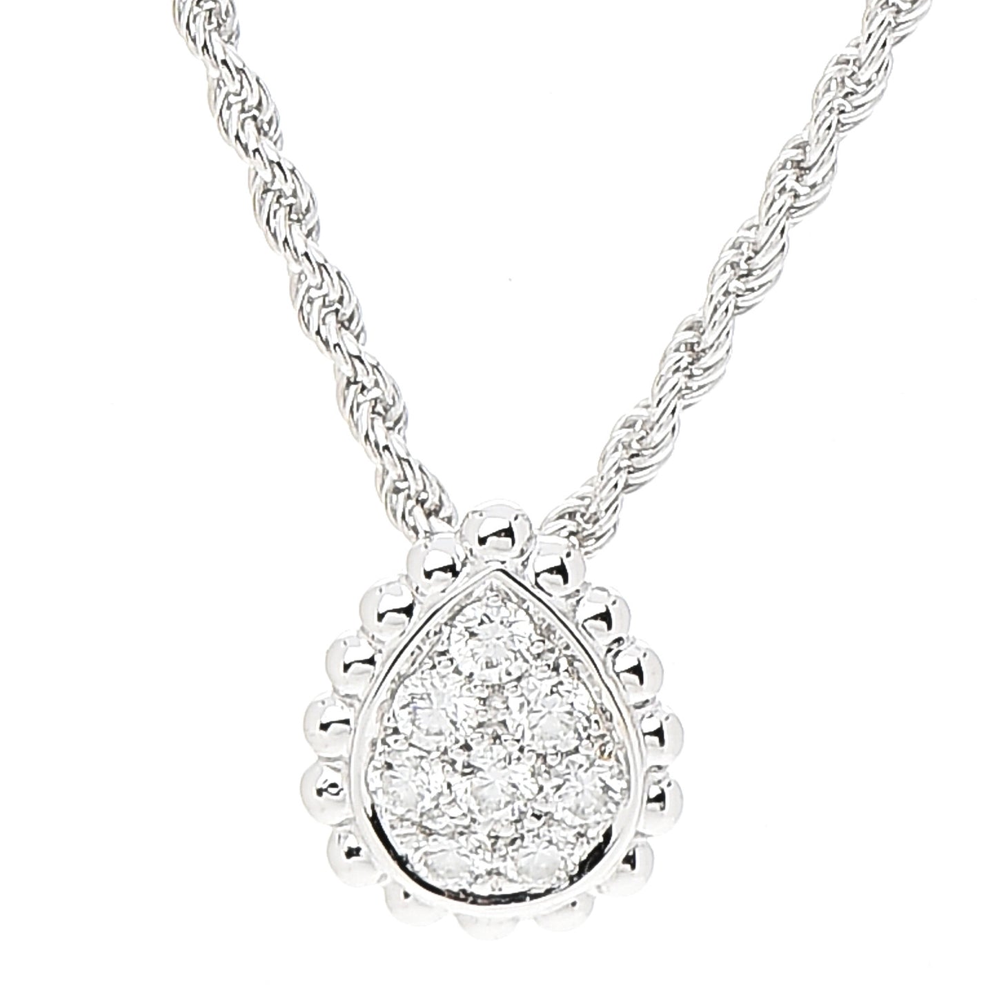 18K White Gold Diamond XS Serpent Boheme Necklace