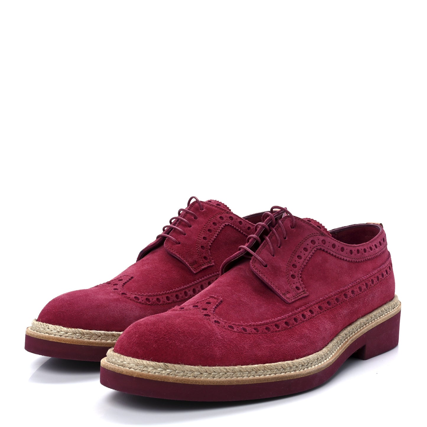Suede Palm Beach Wing Tip Mens Derby Shoes 8.5 Red