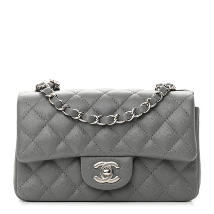 Chanel Caviar Quilted Mini Rectangular Flap Grey 1 of 13