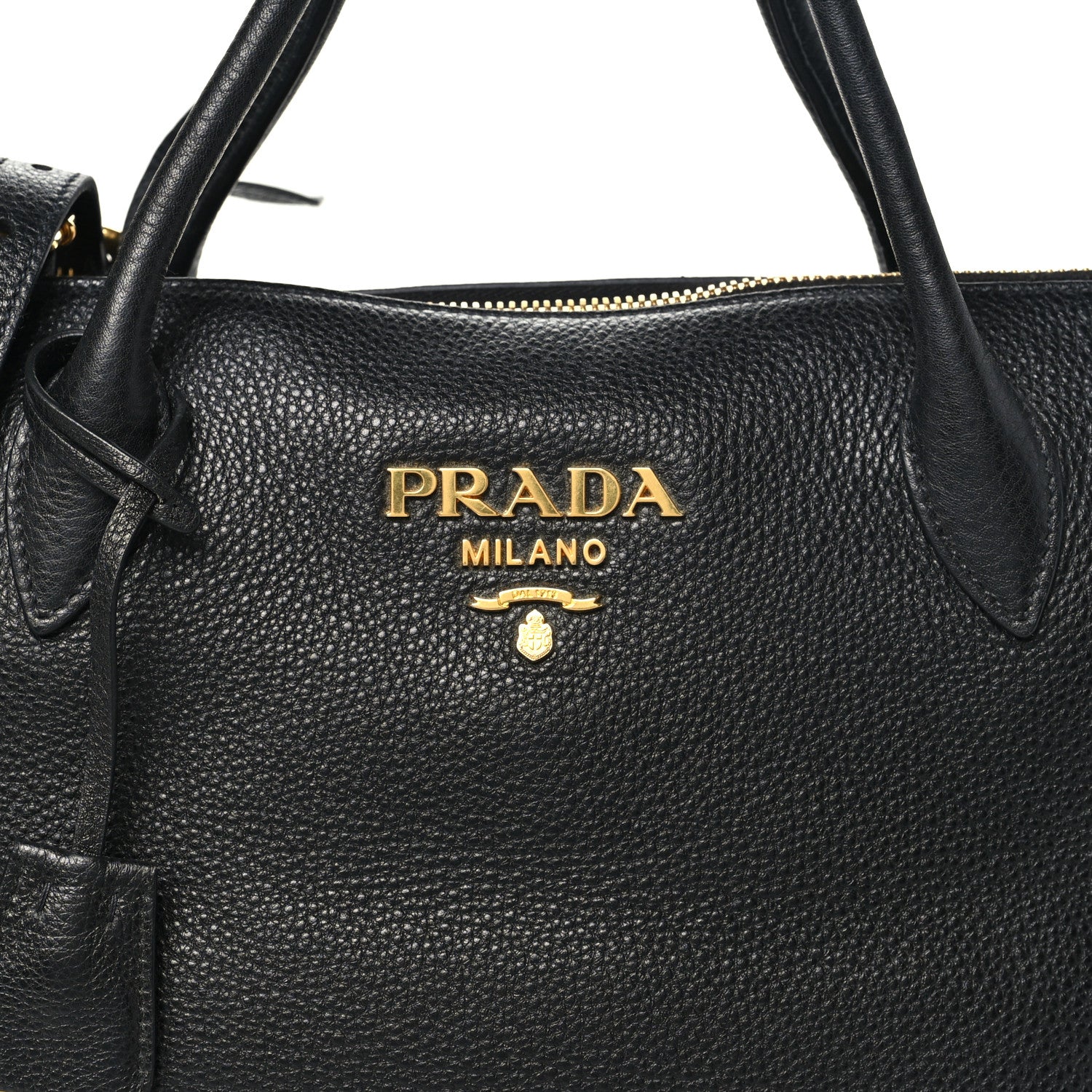 Prada Vitello Daino Tote Black 7 of 9