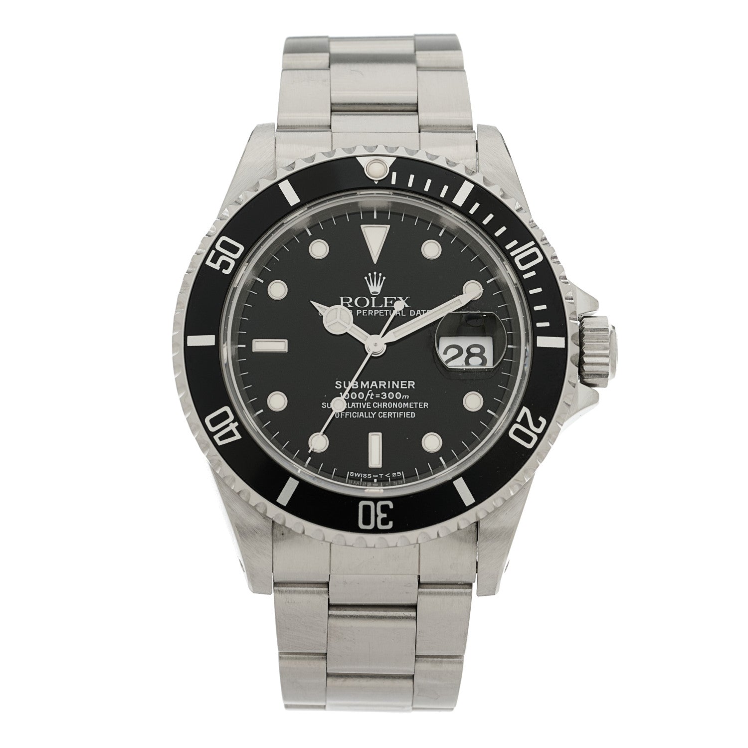 Rolex Stainless Steel 40mm Oyster Perpetual Submariner Date Watch Black 16610 1 of 4