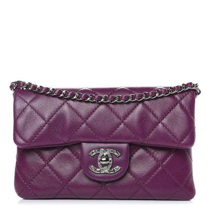 Chanel Lambskin Quilted Mini Mineral Nights Flap Crossbody Bag Purple 1 of 11