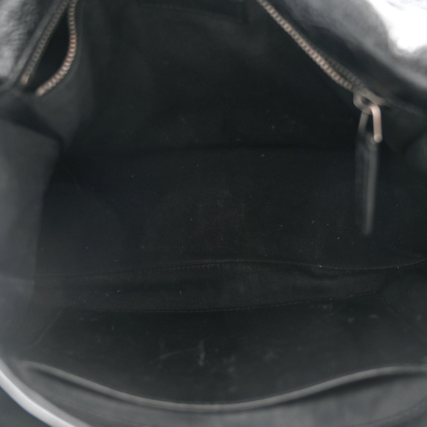 Crinkled Calfskin Matelasse Monogram Medium Niki Chain Satchel Black