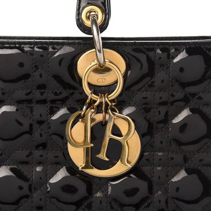 Christian Dior Patent Cannage Large Lady Dior Black 15 of 15
