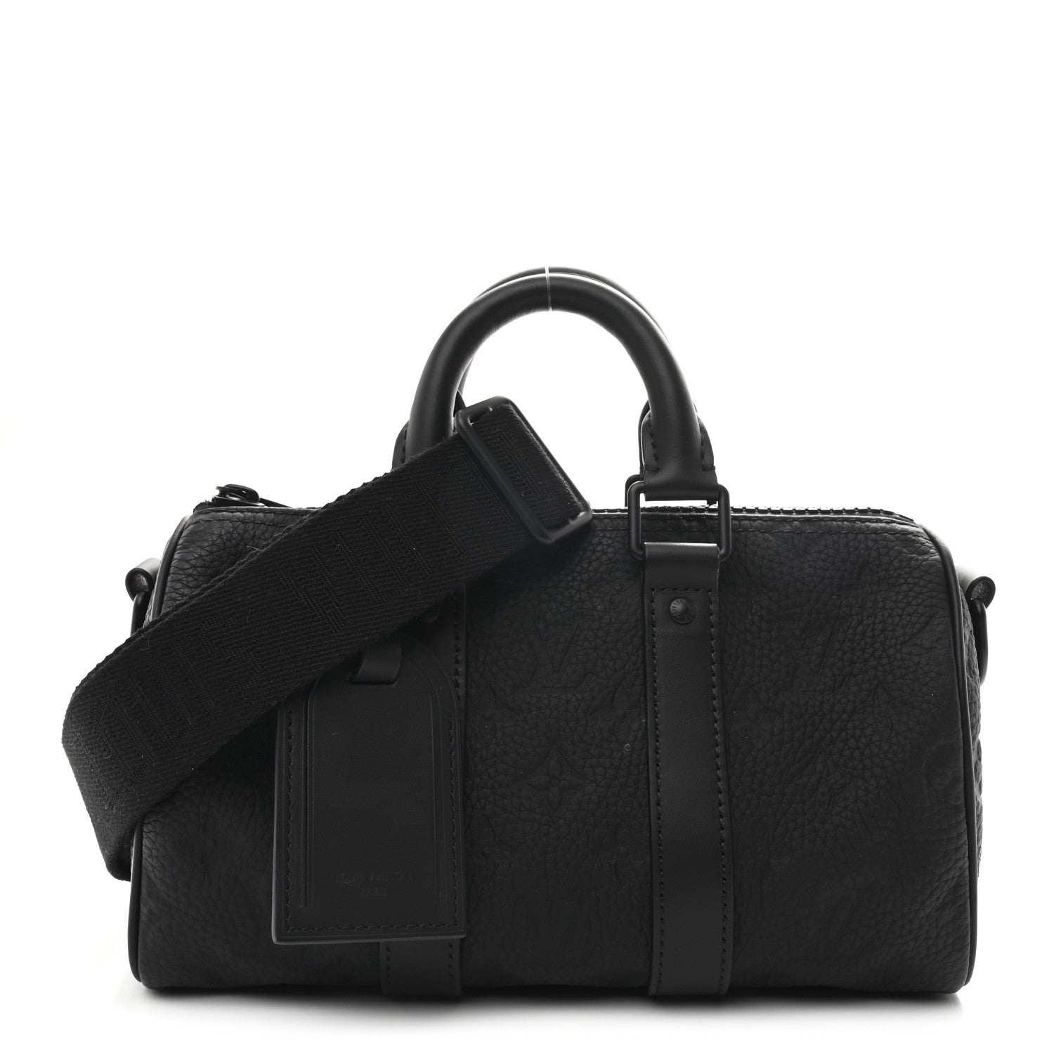 Louis Vuitton Monogram Taurillon Keepall Bandouliere 25 Black Black 1 of 9