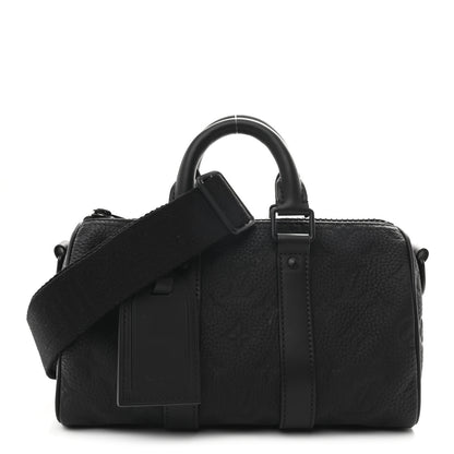 Louis Vuitton Monogram Taurillon Keepall Bandouliere 25 Black Black 1 of 9