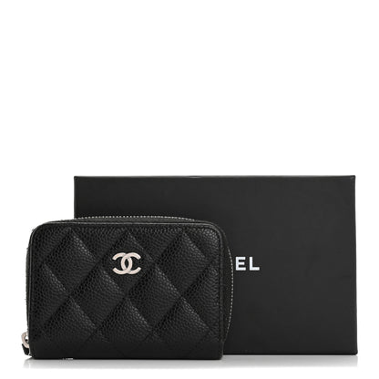 Chanel Caviar Quilted Zip Coin Purse Black 12 of 12