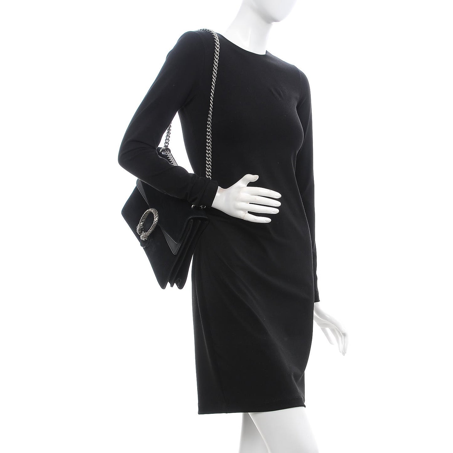 Suede Medium Dionysus Shoulder Bag Black