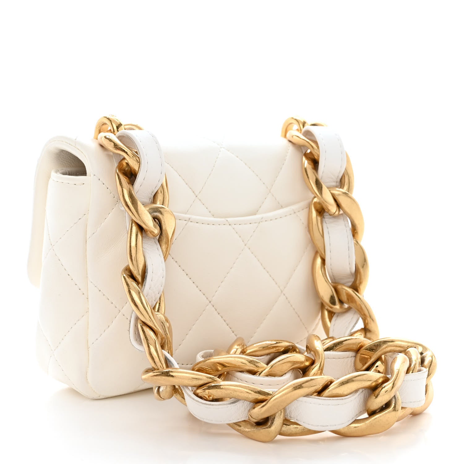 Chanel Lambskin Quilted Mini Funky Town Flap White 3 of 10