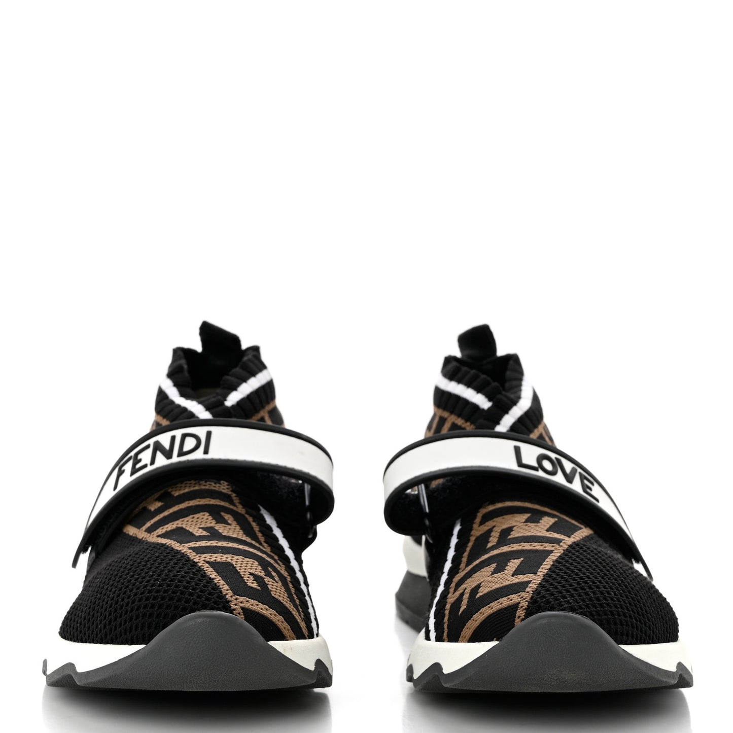 Stretch Yarn FF Stiff Band Rockoko Sneakers 37 Black White Tobacco